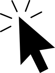 Mouse click cursor set arrow pointer and click icon vector illustration