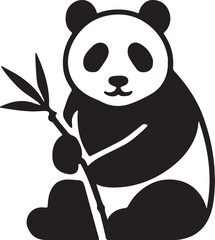 panda with bamboo