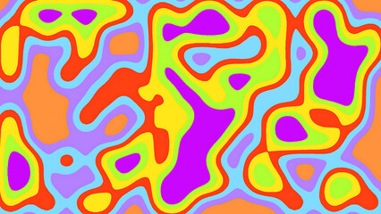 Colorful abstract background with organic shapes and vibrant color palette
