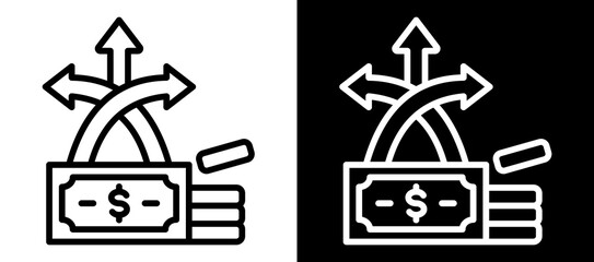 Flexible Financing Icon Set In Black And White Filled Style Collection