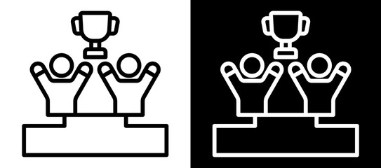 Building Success Icon Set In Black And White Filled Style Collection