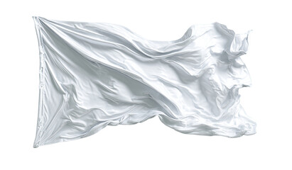 White cloth billowing in the wind