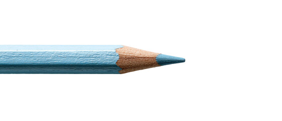 Close-up of a light-blue pencil