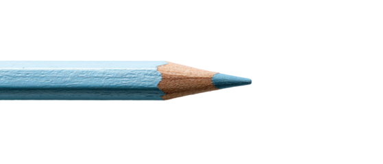 Close-up of a light-blue pencil