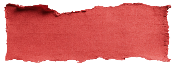 Red, torn rectangular patch