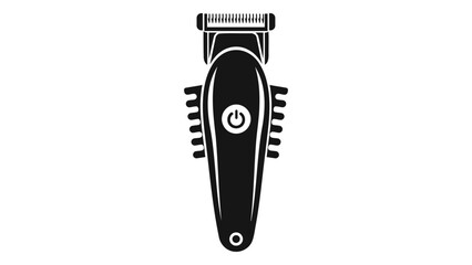 Black hair clipper icon on hair trimmer sign barber shop symbol vector illustration