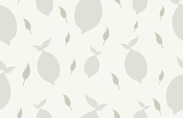 Minimal Lemon Pattern on Light Cream Background
