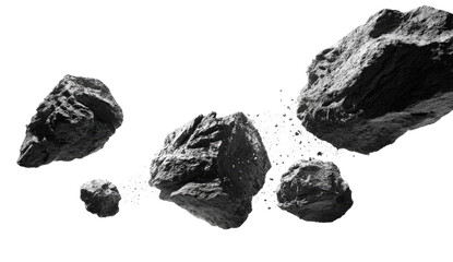 Asteroid field, rocks in space