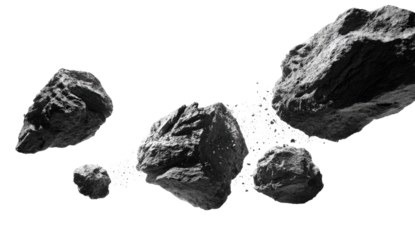 Asteroid field, rocks in space