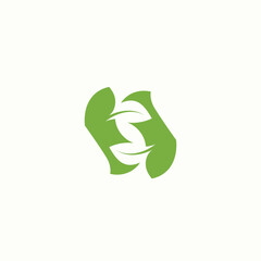 Letter S leaf logo template