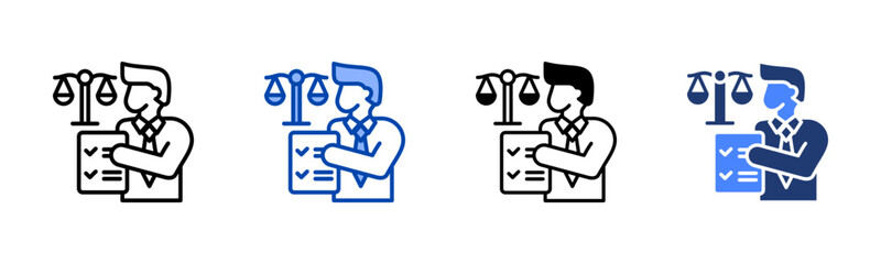 Regulations icon set multiple style collection