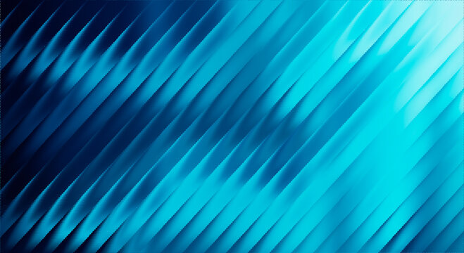 Abstract blue and cyan diagonal lines with a textured, rippling effect, creating a sense of depth and movement, perfect for digital art backgrounds or futuristic designs