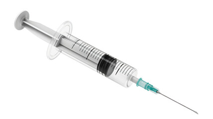 Fototapeta premium Medical syringe ready for injection, precise healthcare tool