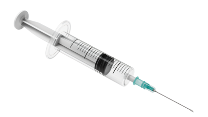 Medical syringe ready for injection, precise healthcare tool