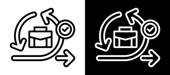 Business Agility Icon Set In Black And White Filled Style Collection