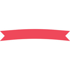 Crimson Red Ribbon Banner With Pointed Ends Displayed On A White Background With Subtle Curve And Space For Text
