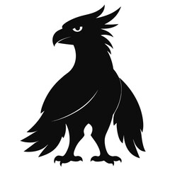 eagle silhouette isolated on white