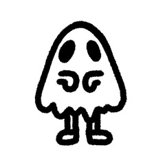 ghost kid prank halloween png outline, cute cartoon handdraws clipart kids doodle element hand drawn doodle, handwriting clipart, kawaii kids drawing, funny character, childlike sketch, handwritten wo