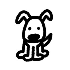 funny dog png outline, cute cartoon handdraws clipart kids doodle element hand drawn doodle, handwriting clipart, kawaii kids drawing, funny character, childlike sketch, handwritten words,
