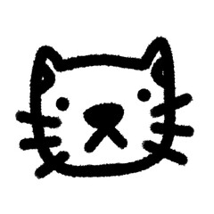 cat png outline, cute cartoon handdraws clipart kids doodle element hand drawn doodle, handwriting clipart, kawaii kids drawing, funny character, childlike sketch, handwritten words,
