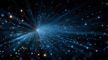 Naklejka premium Abstract Light Tunnel: An artistic rendering of a light tunnel, a cosmic pathway of radiant light, leads the viewer on a journey, creating a sense of movement.