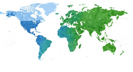 Obraz premium World Map for Climate Negotiations — Parties & Regions