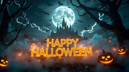 halloween background with halloween pumpkin