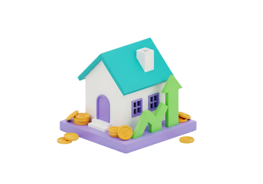 toy house on white background
