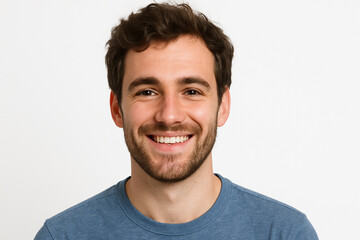 Obraz premium Portrait d’homme souriant sur fond blanc