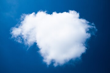 Blue Sky with White Fluffy Clouds on Sunny Day