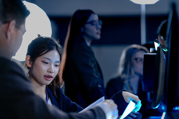 Building tomorrow AI tonight deep focus diverse engineers code train complex models multi screen...