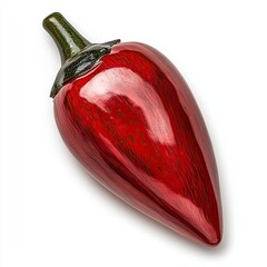 Vibrant Red Pepper on White Background