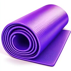 Isolated Yoga Mat on White Background for Fitness Use