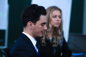 Positive code review vibes. Smiling tech lead guides colleague explaining successful script screen reflects collaborative synergy modern development hub winning team builds next big thing now.