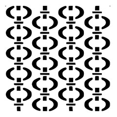 Obraz premium Minimalist seamless black and white chain pattern vector illustration for fabric design and backgrounds texture art vector
