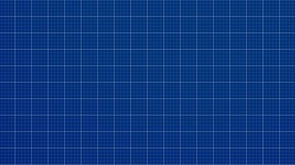 Blank blue sheet of paper with grid animation. Blueprint background animation. Slide Grid graph pattern. Seamless loop animation - Powered by Adobe