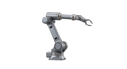 Robotic Arm with Gripper on Black Background industrial robot