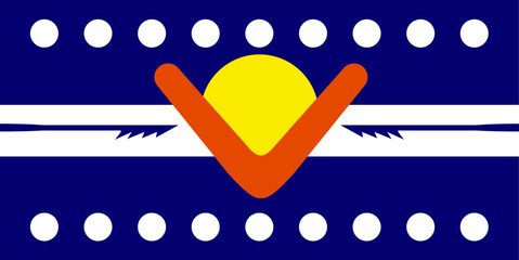 Ngarrindjeri Nation Flag – Indigenous Australian Banner of Black, Blue, and White Colors, Symbolizing Culture, Land, and Water