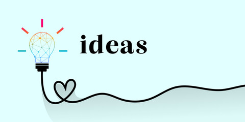 Creative Ideas Light Bulb  Network Connection Concept