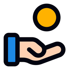 Earning Filled Line Icon Vector, Modern Business and Finance Outline Style with Bold Fill