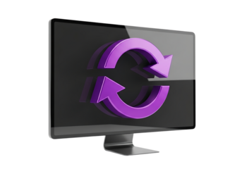 lcd monitor with euro banknotes