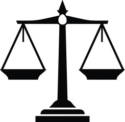 Justice scales law symbol legal balance icon judgment court system lawyer attorney design