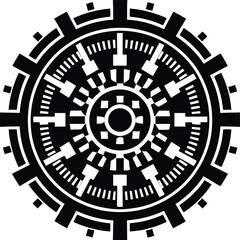 Abstract technology gear wheel vector illustration design for logo icon silhouette 
