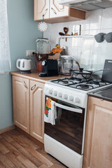 Interior of an old kitchen in an old house