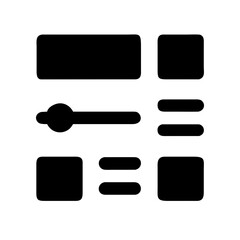 Vector art of user interface configuration this icon represents a settings panel or configuration menu, commonly found in apps and websites, offering options for customization