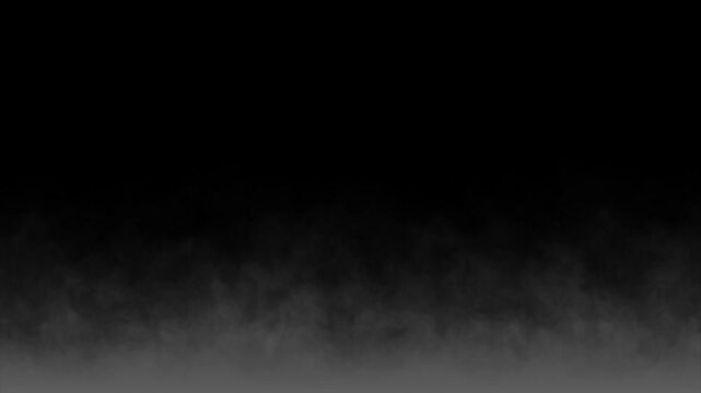 Eerie fog drifting across a dark landscape creates a mysterious, atmospheric mood perfect for cinematic scenes, horror backdrops, and abstract art projects