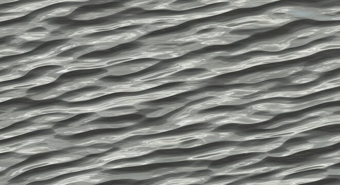 A textured grayscale diagonalstriped pattern of rippled glossy fluidlike forms