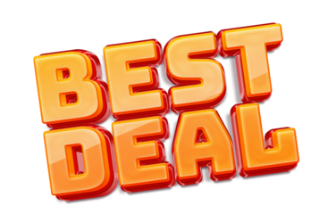 3D style effect best deal with red yellow graphic template