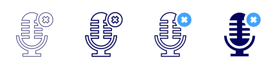 Food podcast icon in 4 different styles. Thin Line, Line, Bold Line, Duotone. Duotone style. Editable stroke