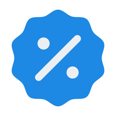 Badge Percent Flat Icon Vector, Colorful Business and Finance Design for Modern Presentation